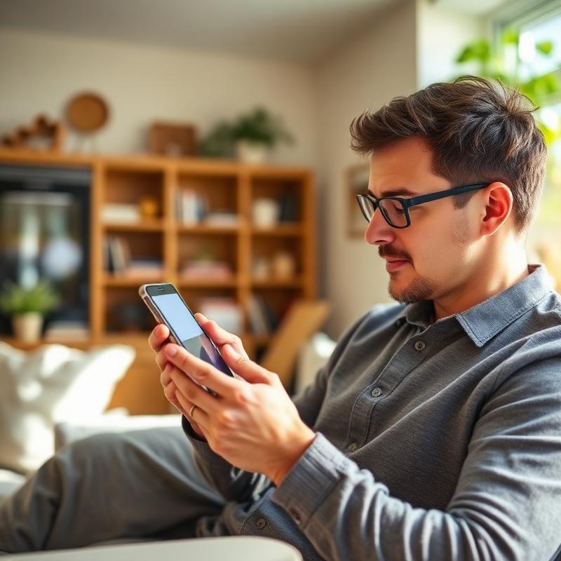 Homeowner searching for a fixed-price trade on a phone